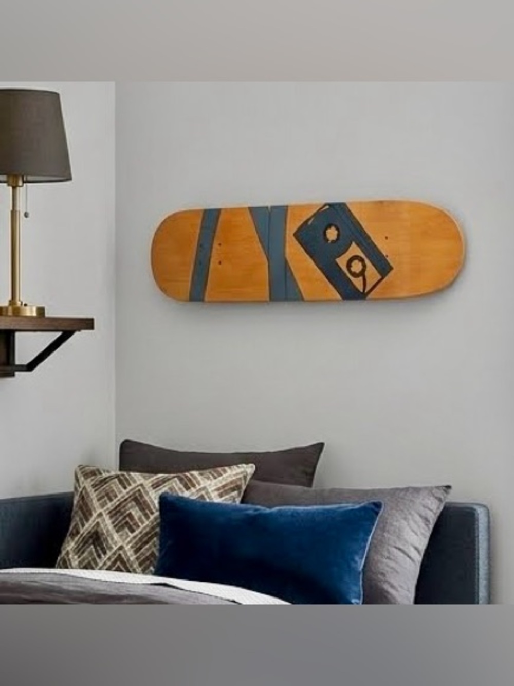 POTTERY BARN Retro Aesthetic Skateboard Deck - Cassette Tape Graphic